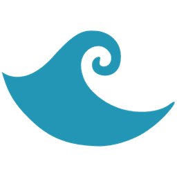 Blue wave decoration